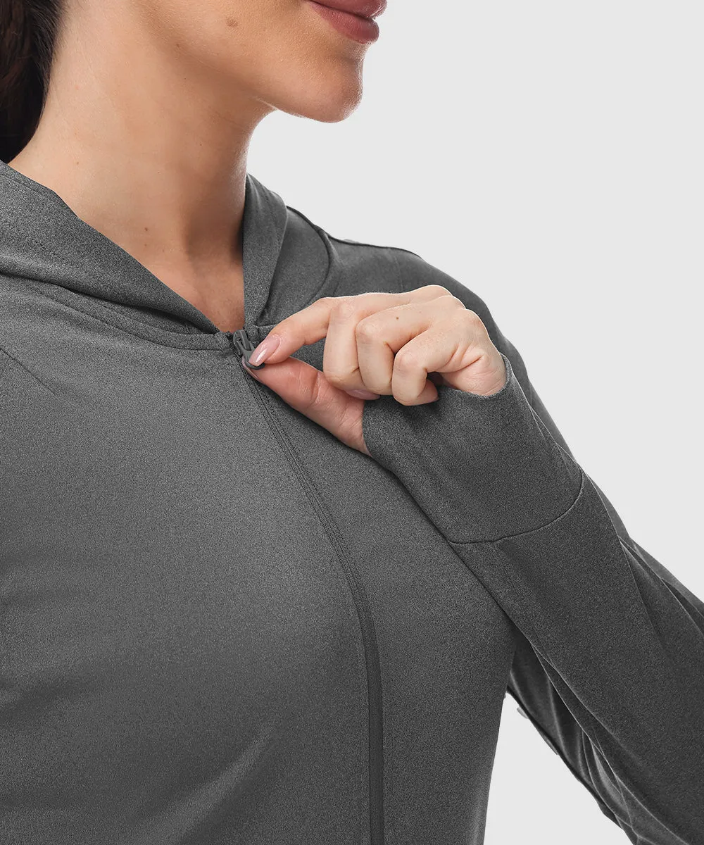 Women's Full Zip Wicks Moisture Hoodie Jackets