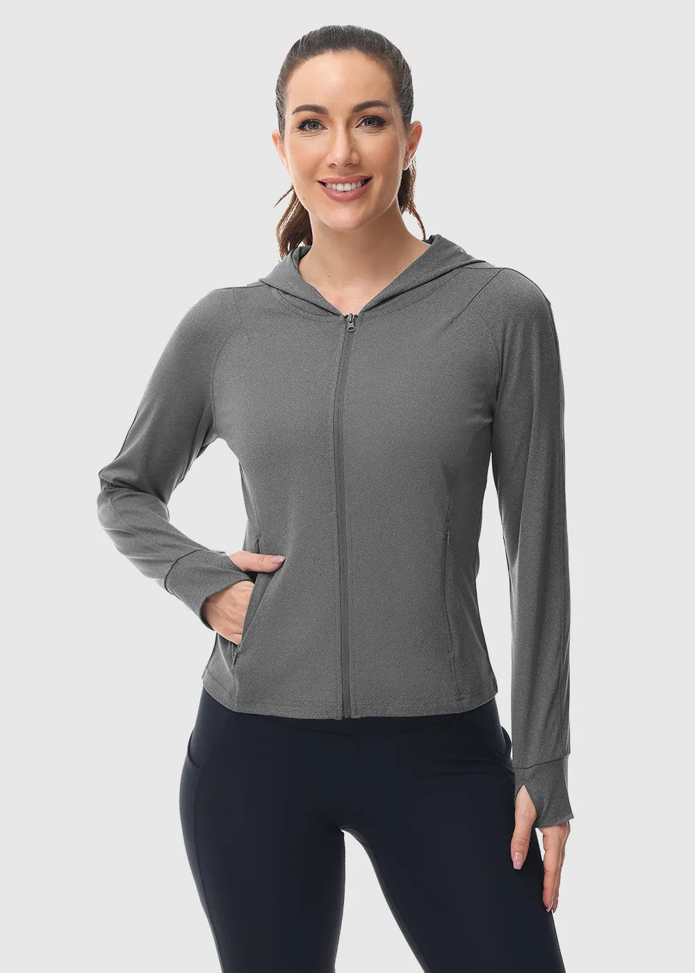 Women's Full Zip Wicks Moisture Hoodie Jackets