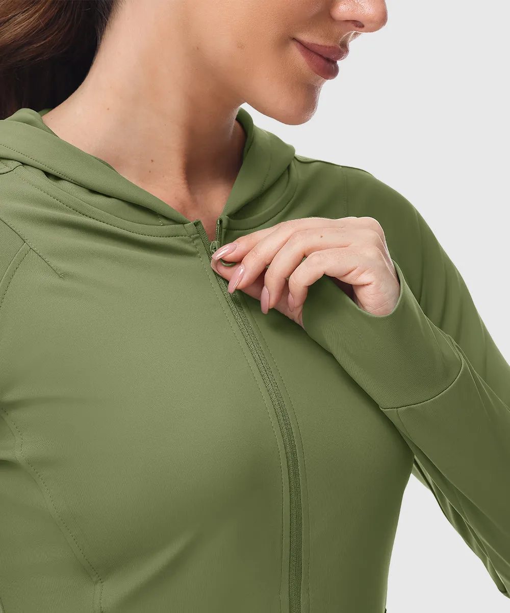 Women's Full Zip Wicks Moisture Hoodie Jackets