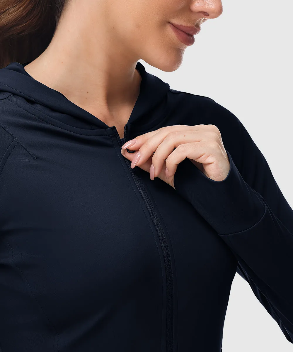 Women's Full Zip Wicks Moisture Hoodie Jackets