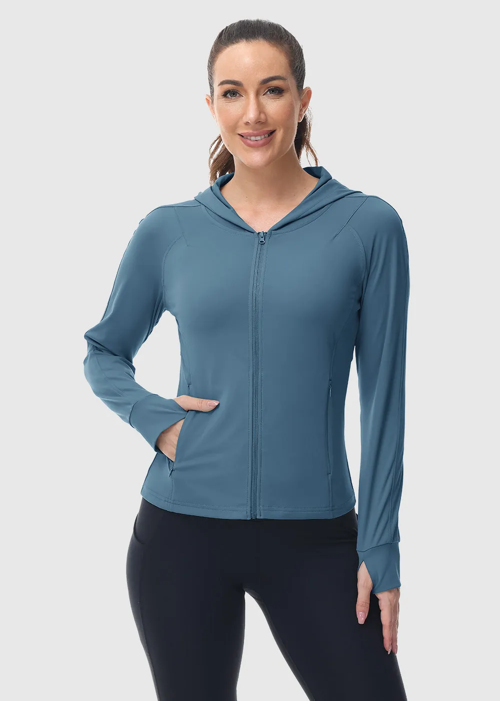 Women's Full Zip Wicks Moisture Hoodie Jackets