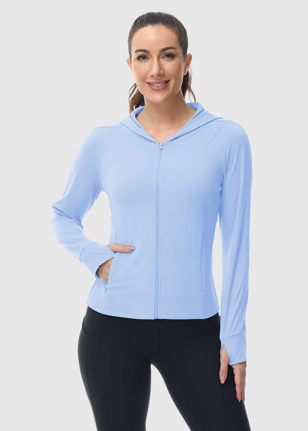 Women's Full Zip Wicks Moisture Hoodie Jackets