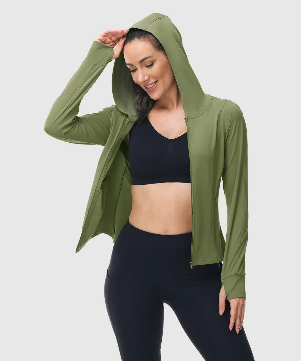 Women's Full Zip Wicks Moisture Hoodie Jackets
