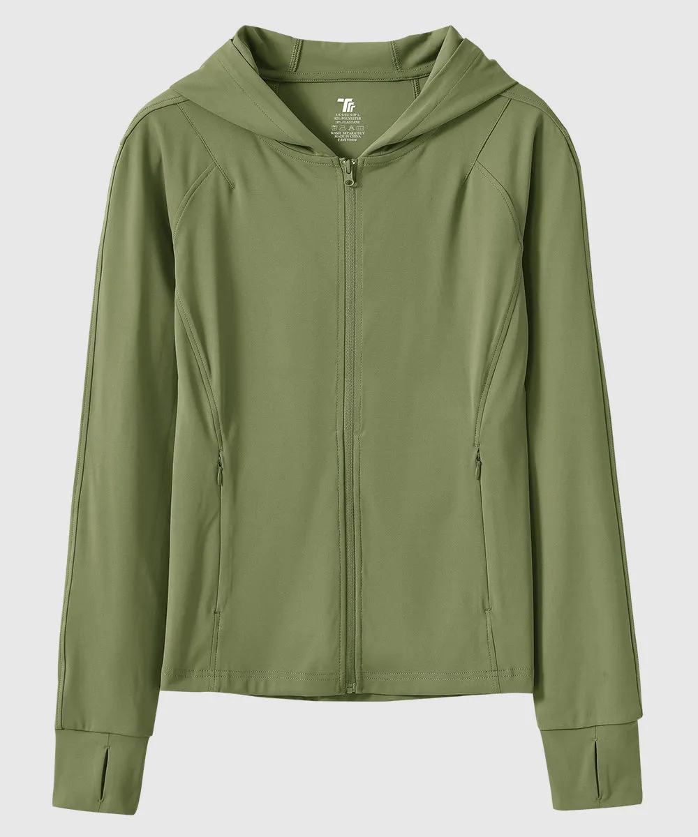 Women's Full Zip Wicks Moisture Hoodie Jackets