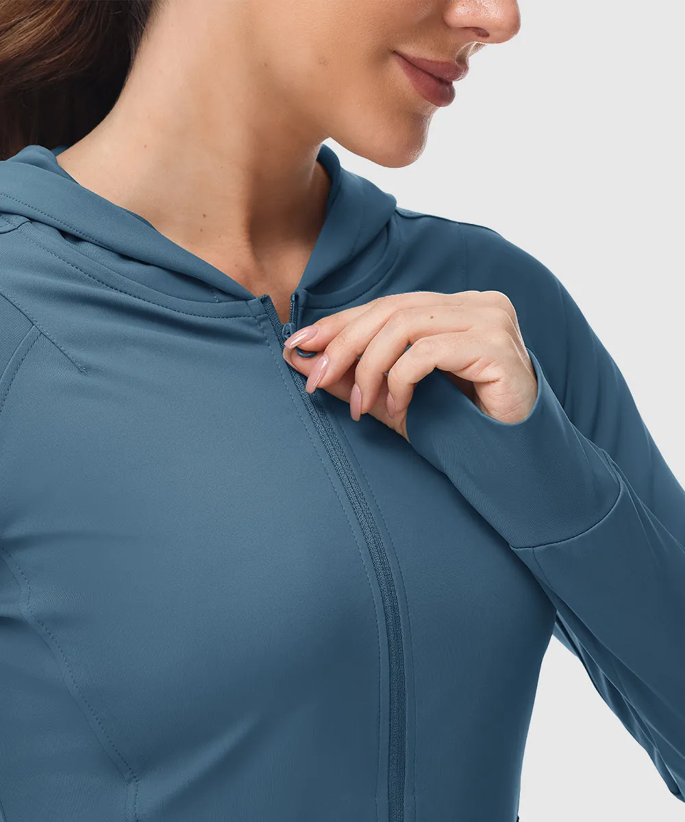 Women's Full Zip Wicks Moisture Hoodie Jackets