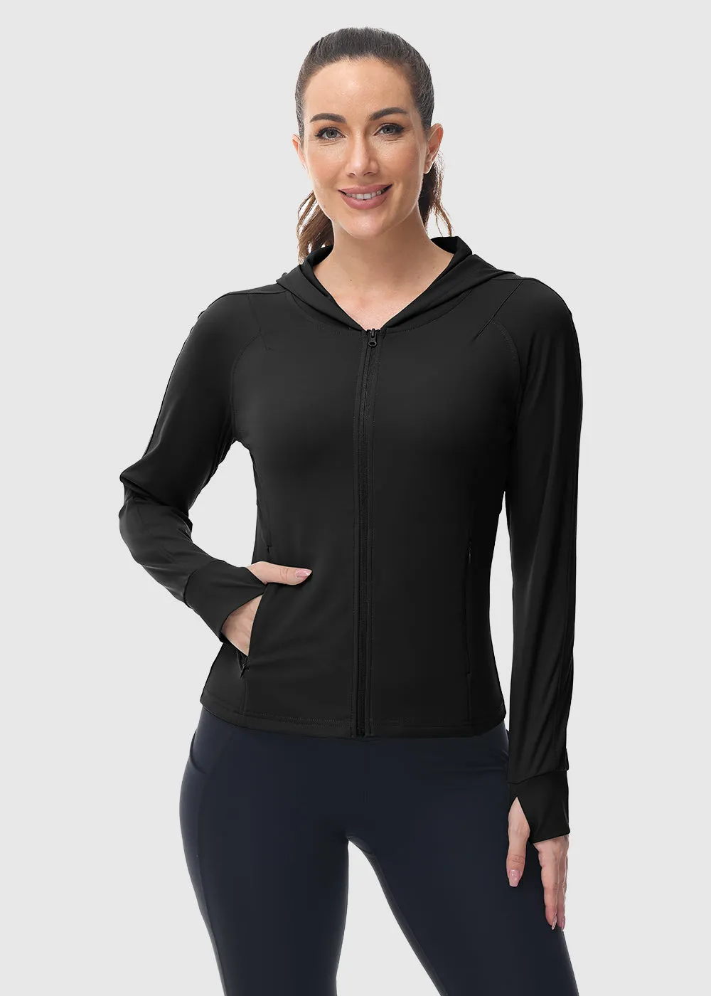 Women's Full Zip Wicks Moisture Hoodie Jackets