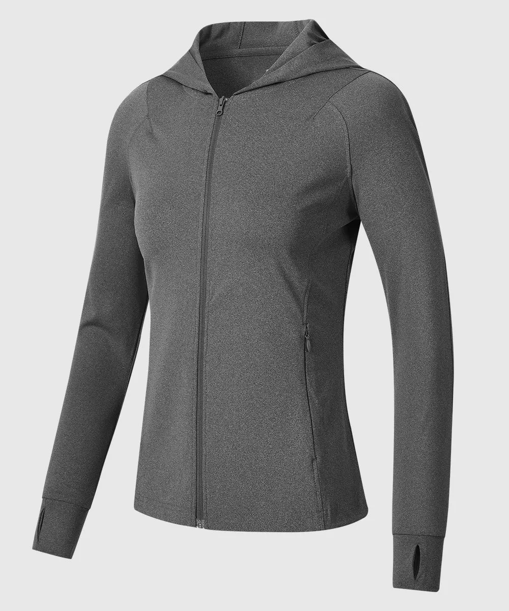 Women's Full Zip Wicks Moisture Hoodie Jackets