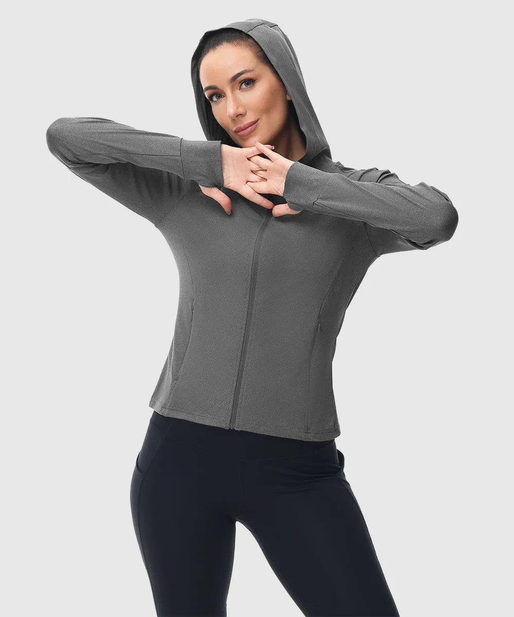 Women's Full Zip Wicks Moisture Hoodie Jackets