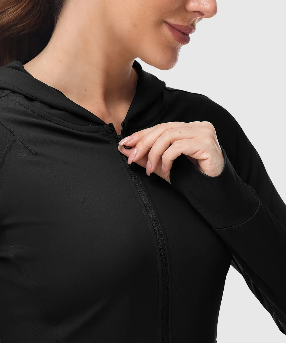 Women's Full Zip Wicks Moisture Hoodie Jackets