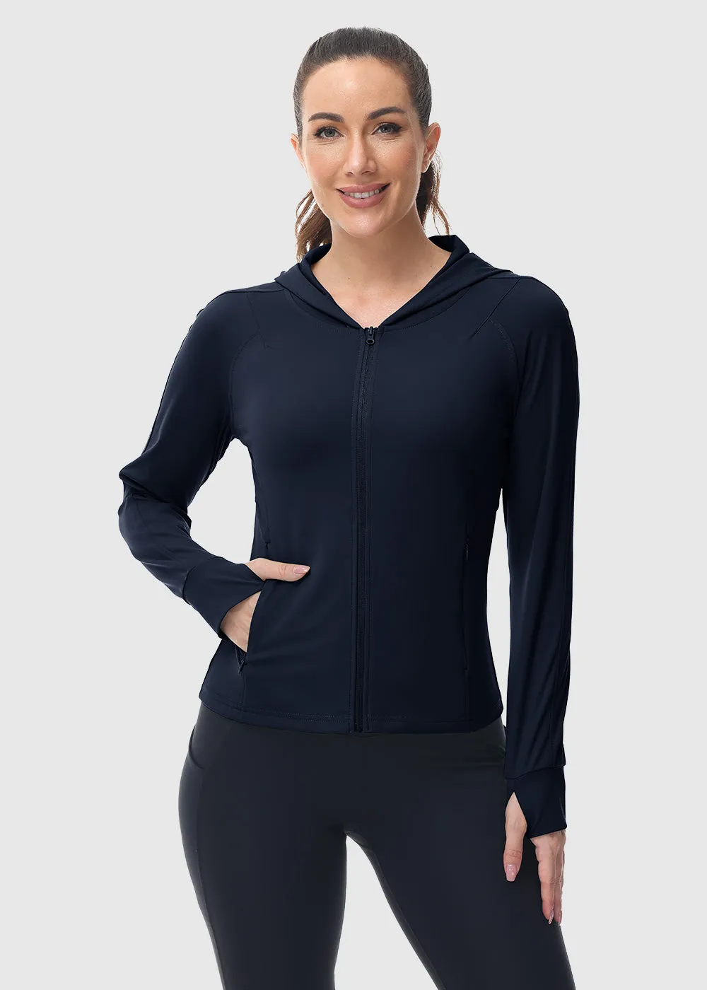 Women's Full Zip Wicks Moisture Hoodie Jackets