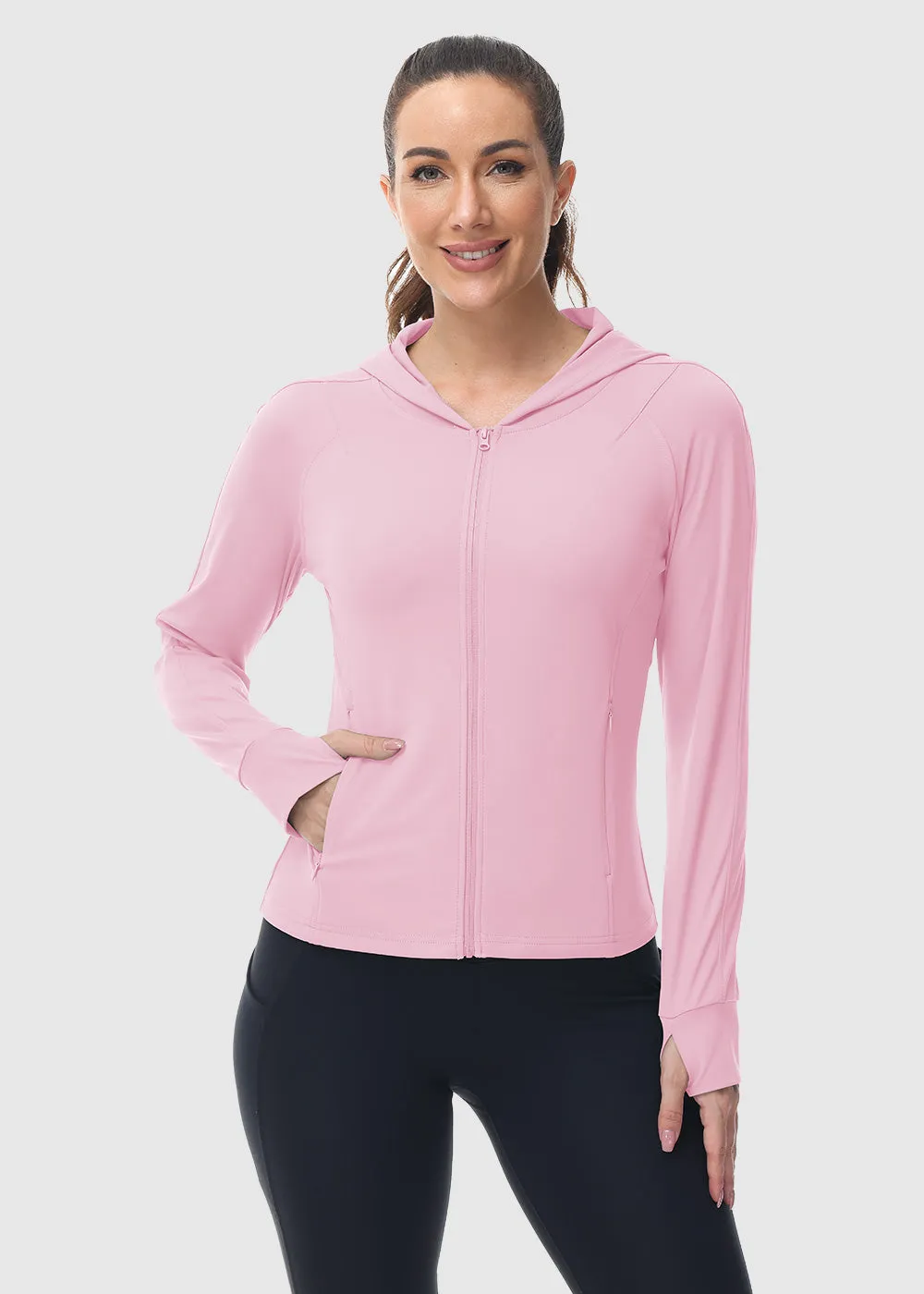 Women's Full Zip Wicks Moisture Hoodie Jackets